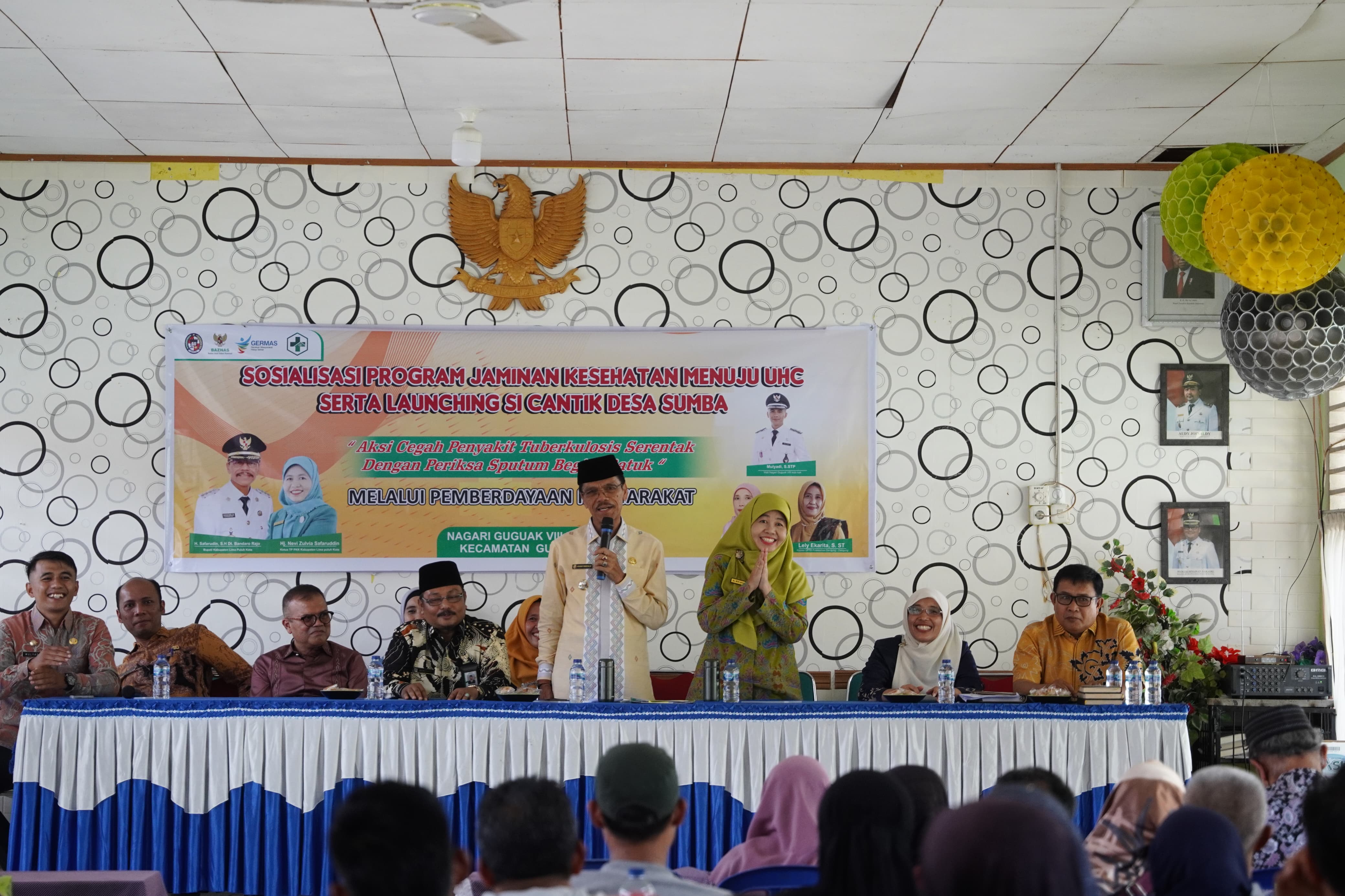 Pemerintah Kabupaten Limapuluh Kota gelar sosialisasi jaminan kesehatan dan bahaya tuberkulosis (TB), Kamis (5/9/2024)  di Kecamatan Guguak. 